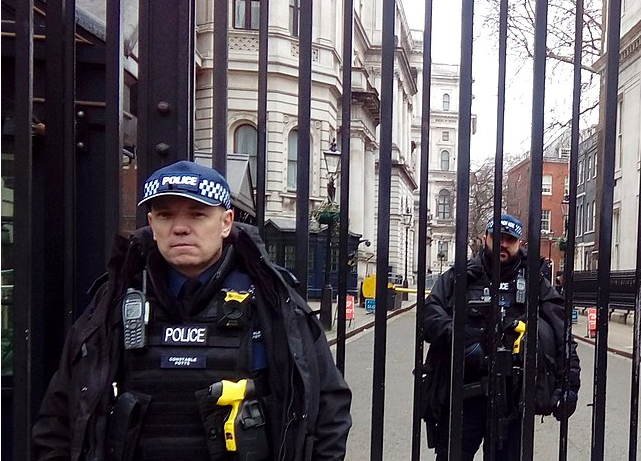 UK: Car Crashes Into Gates at Downing Street