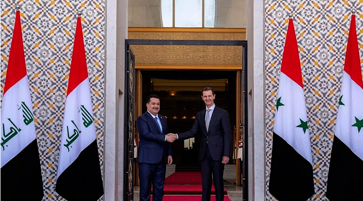 Iraq's Sudani and Syria’s Assad Hold Talks in Damascus